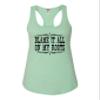 Go All Out Large Mint Womens Blame It All On My Roots Country Racerback Tank Top T-Shirt view 2