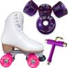 Atom Skates Jackson Mystique Viper/Nylon Plate/Size: Women's Adult 4 Bundle with Purple Atom Pulse Wheels and Tool view 1