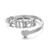 12 Zodiac Old English Letter Adjustable Stainless Steel Rings Gift for Women Dainty 12 Constellation Rings view 1