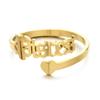 12 Zodiac Old English Letter Adjustable Stainless Steel Rings Gift for Women Dainty 12 Constellation Rings view 1