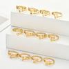 12 Zodiac Old English Letter Adjustable Stainless Steel Rings Gift for Women Dainty 12 Constellation Rings view 2