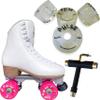 Atom Skates Jackson Mystique Viper/Nylon Plate/Size: Women's Adult 8 Bundle with Glitter Clear Atom Pulse Wheels and Tool view 1