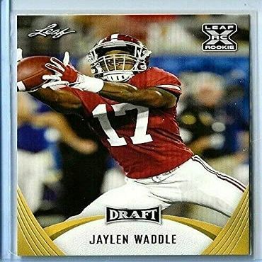 LEAF DRAFT Mint Jaylen Waddle 2021 All-American Gold Parallel Rookie Card #28!