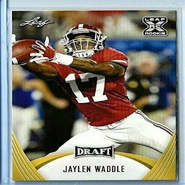 LEAF DRAFT Mint Jaylen Waddle 2021 All-American Gold Parallel Rookie Card #28!