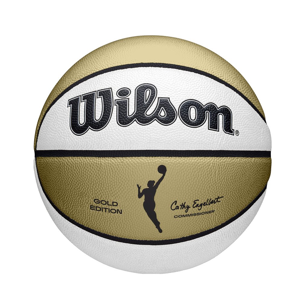 WILSON WNBA Commemorative Series Gold Edition Basketball - Size 6 - 28.5", Gold/White