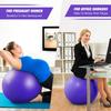 Yoga Ball for Workout Pregnancy Stability - Swiss Balance Ball Fitness Ball Chair for Office, Home Gym view 3