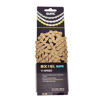 Bike Chain 9/10/11/12 Speed, 116/126-Link Ultralight Hollow Half Hollow Gold Color Chain for Mountain Bike Road Bike,11 Speed