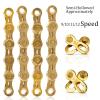 Bike Chain 9/10/11/12 Speed, 116/126-Link Ultralight Hollow Half Hollow Gold Color Chain for Mountain Bike Road Bike,11 Speed view 3