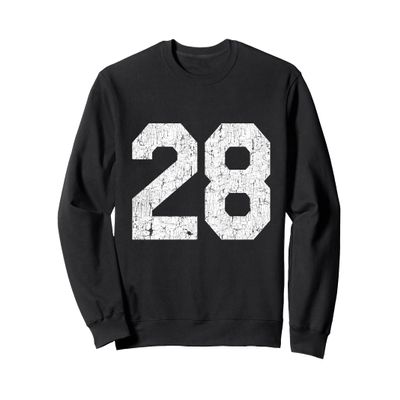 #28 Jersey Uniform Varsity Sports Number, 28th Birthday Sweatshirt