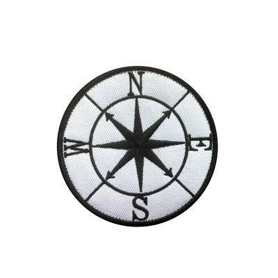 Antrix Tactical Compass Patch, Military Compass Patches with Hook and Loop for Outdoor Travel, Hiking, Mountaineering, Fishing,CS, Off-Road Backpack Bags More Equipment - 3.15" Round
