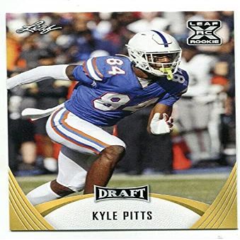 LEAF DRAFT Mint Kyle Pitts 2021 Gold Parallel Rookie Card #24!