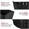 FAVOMOTO 1pc Retro Bike Basket Plastic Storage Container for Cycling Easy to Install Fits Boys and Girls Woven Design view 3