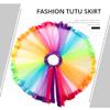 TWINKLEDE Women Rainbow Tutu Skirt Colorful Rave Clown Costume Tutus Skirt for Adult (A Rainbow) view 3