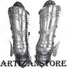 German Steel Leg Armor Medieval Leg Protection view 4