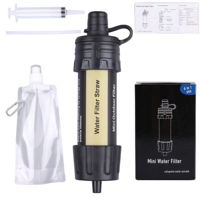 Outdoor Mini Water Filter,100000 Gallons Camping Water Filter,0.01m Backpacking Water Filter for Hiking Emergency Wilderness Expedition