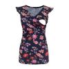 JEATHA Women's Maternity Tunic Tops Sleeveless Boho Shirt Nursing Breastfeeding Blouse Casual Daily Wear Dark Navy XXL view 1