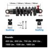 LvTu Bike Hydraulic Shock Absorber 125/150/ 165/190 mm, Damping Adjustment Soft Tail Steel Spring - Black (Color : 125mm, Size : 850 Lbs) view 3