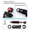 LvTu Bike Shock Absorber 125mm 150mm 165mm 190mm Damping Adjustment Hydraulic Spring Absorber Suspension (Size : 150mm) view 4