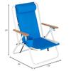 Tesmula Camping Chair Portable Recliner Folding Chaise Lounge Chair, for Beach, Fishing, Picnics, Hiking(Blue) view 3