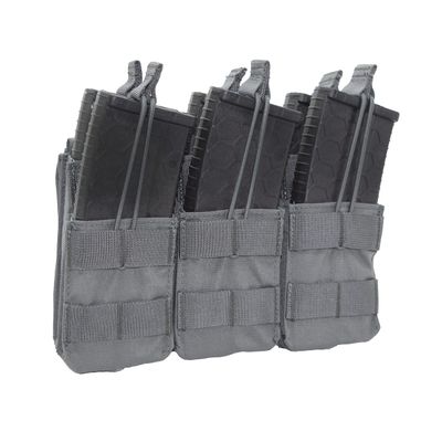 Triple Stacker Open Top M4 Mag Pouch (Wolf Grey)