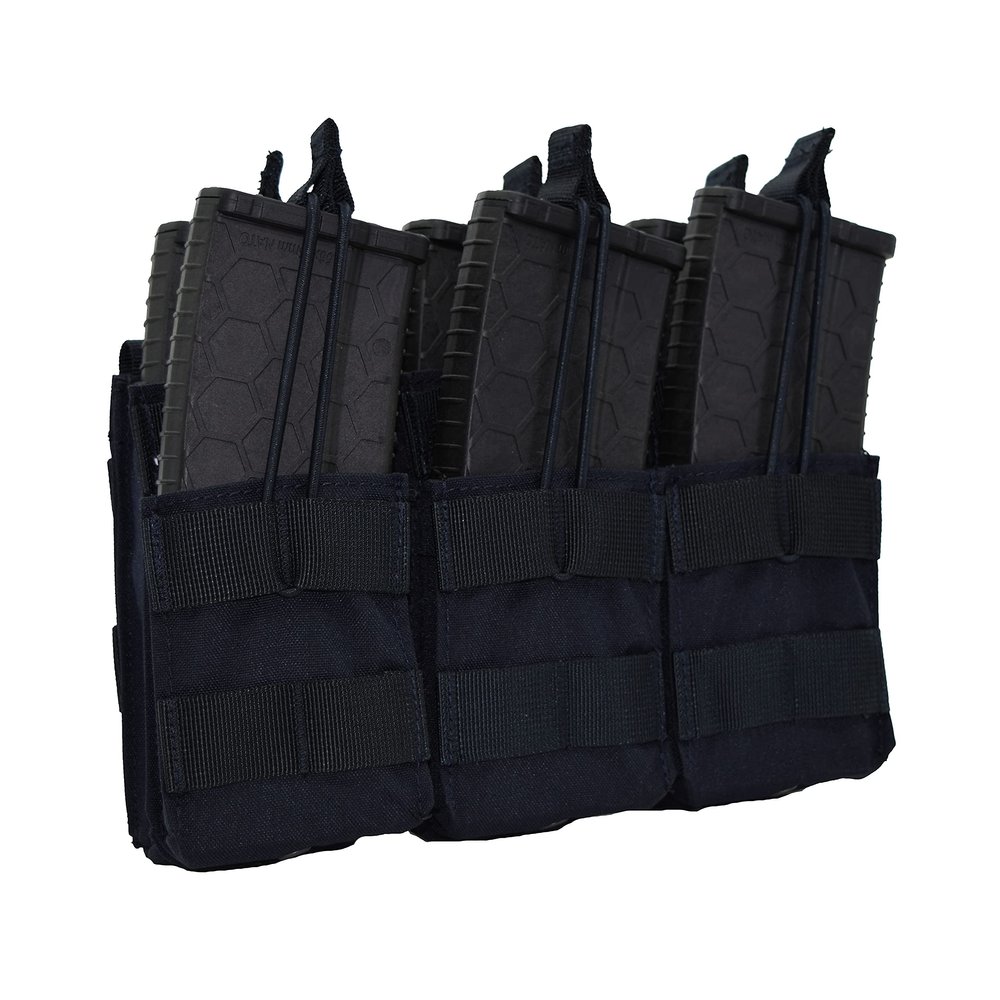 Triple Stacker Open Top M4 Mag Pouch (Navy Blue)