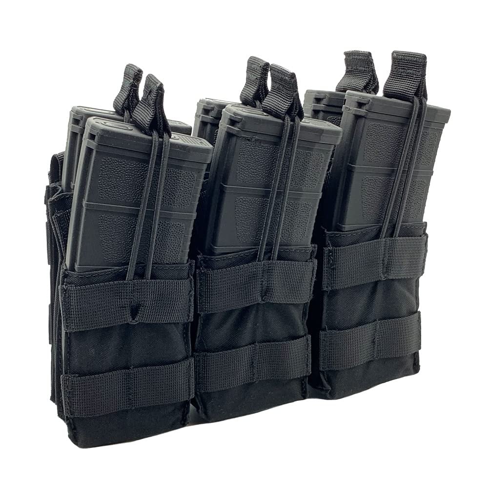 Triple Stacker Open Top M4 Mag Pouch (Black)