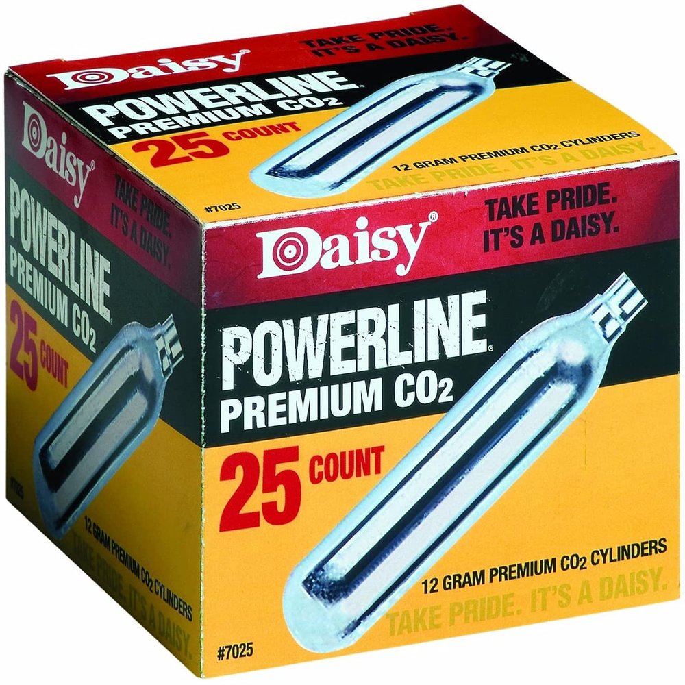 Daisy Outdoor Products CO2 Cylinder, Silver, 12gm (1 Pack(25 Count))