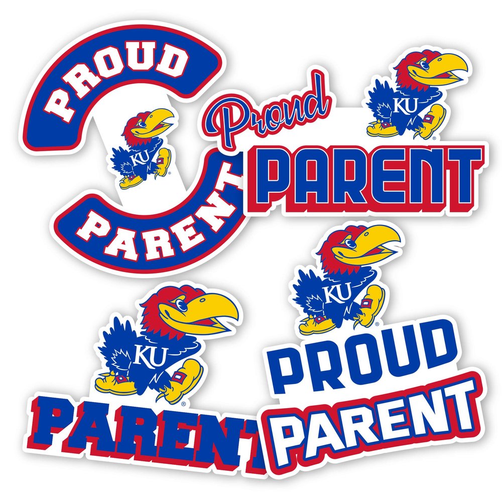 Desert Cactus University of Kansas Sticker Kansas Jayhawks Vinyl Decal Laptop Water Bottle Car Scrapbook Sheet (Proud Parent Sheet)