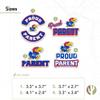 Desert Cactus University of Kansas Sticker Kansas Jayhawks Vinyl Decal Laptop Water Bottle Car Scrapbook Sheet (Proud Parent Sheet) view 3