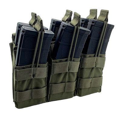 Triple Stacker Open Top M4 Mag Pouch (Ranger Green)