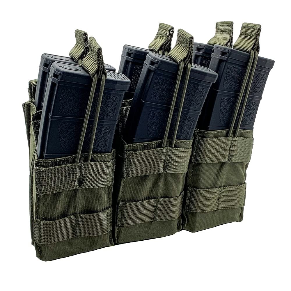 Triple Stacker Open Top M4 Mag Pouch (Ranger Green)