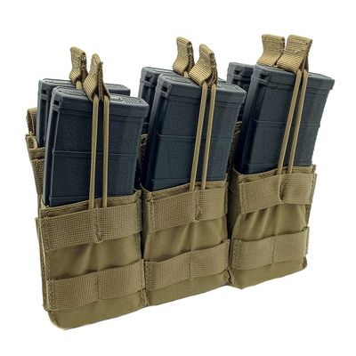 Triple Stacker Open Top M4 Mag Pouch (Coyote)