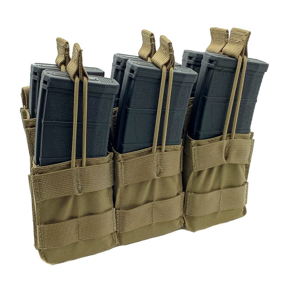 Triple Stacker Open Top M4 Mag Pouch (Coyote)