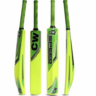 CW Plastic Cricket Bat for Wind Ball Plastic Bat for Tennis Or I10 Ball Lightweight Cricket Bat Beach Cricket Bat Hard Plastic Cricket Bat Men's Full Size Bat Adult Plastic Bat (Speed NEON)