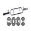 Ader 2'' Olympic Tricep Bar 34'' w/Collars & Ader Gray EZ Grip Plates (15lb Set) view 1