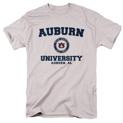 Auburn University Official Circle Logo Unisex Adult T-Shirt, Silver, X-Large