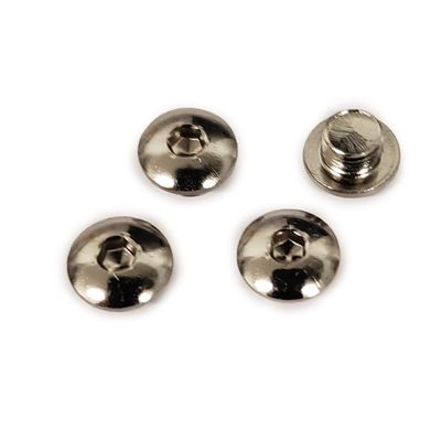 Custom para Ordnance Set of 4 Grip Screw Nickel Plated 1911 Double Stack Full Size