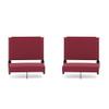 Flash Furniture Grandstand Portable Stadium Seats for Bleachers or Benches, Folding Padded Stadium Chairs with Handle, Pack of 2, 500 lb. Weight Capacity, Maroon view 1