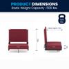 Flash Furniture Grandstand Portable Stadium Seats for Bleachers or Benches, Folding Padded Stadium Chairs with Handle, Pack of 2, 500 lb. Weight Capacity, Maroon view 2