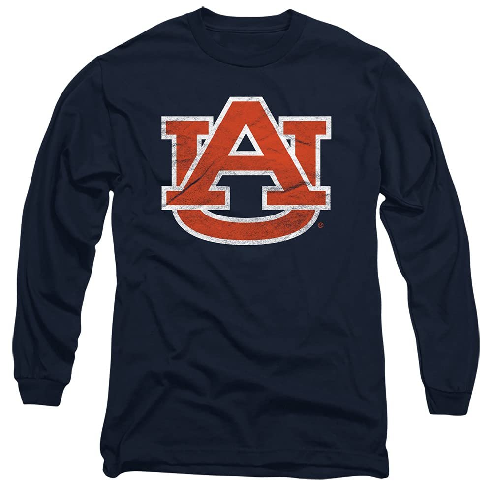 Auburn University Official Distressed Primary Unisex Adult Long-Sleeve T Shirt,Navy, 3X-Large