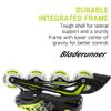 Bladerunner by Rollerblade Phoenix Flash Kid's Adjustable Fitness Inline Skate, Black/Green view 4