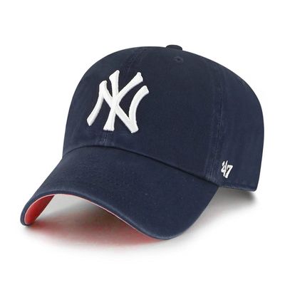 '47 New York Yankees Adjustable Cap Clean Up MLB, New York Yankees Navy Red, One Size
