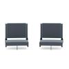 Flash Furniture Grandstand Portable Stadium Seats for Bleachers or Benches, Folding Padded Stadium Chairs with Handle, Pack of 2, 500 lb. Weight Capacity, Dark Blue view 1