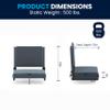 Flash Furniture Grandstand Portable Stadium Seats for Bleachers or Benches, Folding Padded Stadium Chairs with Handle, Pack of 2, 500 lb. Weight Capacity, Dark Blue view 2