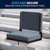 Flash Furniture Grandstand Portable Stadium Seats for Bleachers or Benches, Folding Padded Stadium Chairs with Handle, Pack of 2, 500 lb. Weight Capacity, Dark Blue view 4