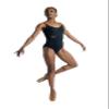Danz N Motion Womens Camisole Mesh-Waist Leotard Style 21100A, Black, Adult Size Large view 2