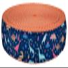 Country Brook Design - Dinosaurs Ribbon on Coral Nylon Webbing (3/4 Inch, 20 Yards) view 1