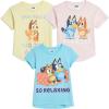 Bingo Mom Little Girls 3 Pack Graphic T-Shirts Blue/Pink/Yellow 7-8 view 1