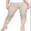 2LUV Women's Stretchy Soft Skinny Easy Fit Stretchy 5 Pocket Mid-Rise Solid Color Classic Skinny Capri Uniform Pants Ultra Stretch Comfy Khaki 7 view 1