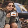 Hiking Is My Therapy Adventure Mug for Hikers, White Enamel Hiking Mug, Mountain Mug for Camper, Hiker, Nature Lover, Outdoor Mug for Hiker view 3